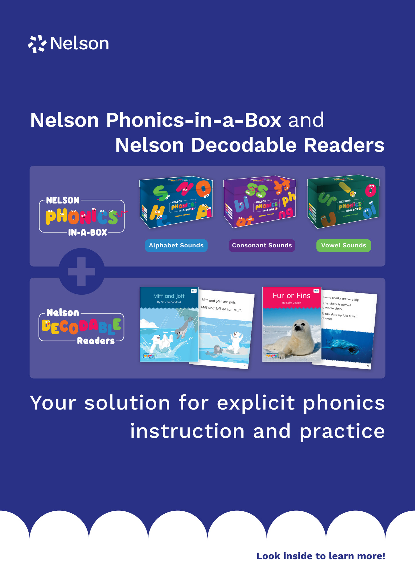 Nelson Decodable Readers + Nelson Phonics-in-a-Box Brochure